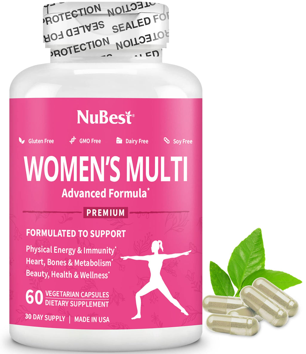 Multivitamin for Women with 39 Key Nutrients, Essential Vitamins, Minerals, Horny Goat Weed, Maca, Wild Yam, Red Clover, Cranberry, Arginine, Herbal Supplement | 60 Vegan Capsules | 1 Month Supply - FENGGESTORE20
