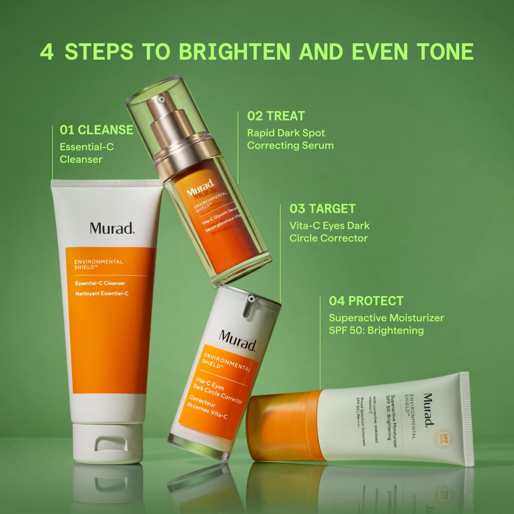 Murad Vita-C Glycolic Serum - Advanced Brightening Vitamin C and Glycolic Acid Face Serum for Improved Skin Tone and Texture - Gold-Stabilized Vitamin C - FENGGESTORE20