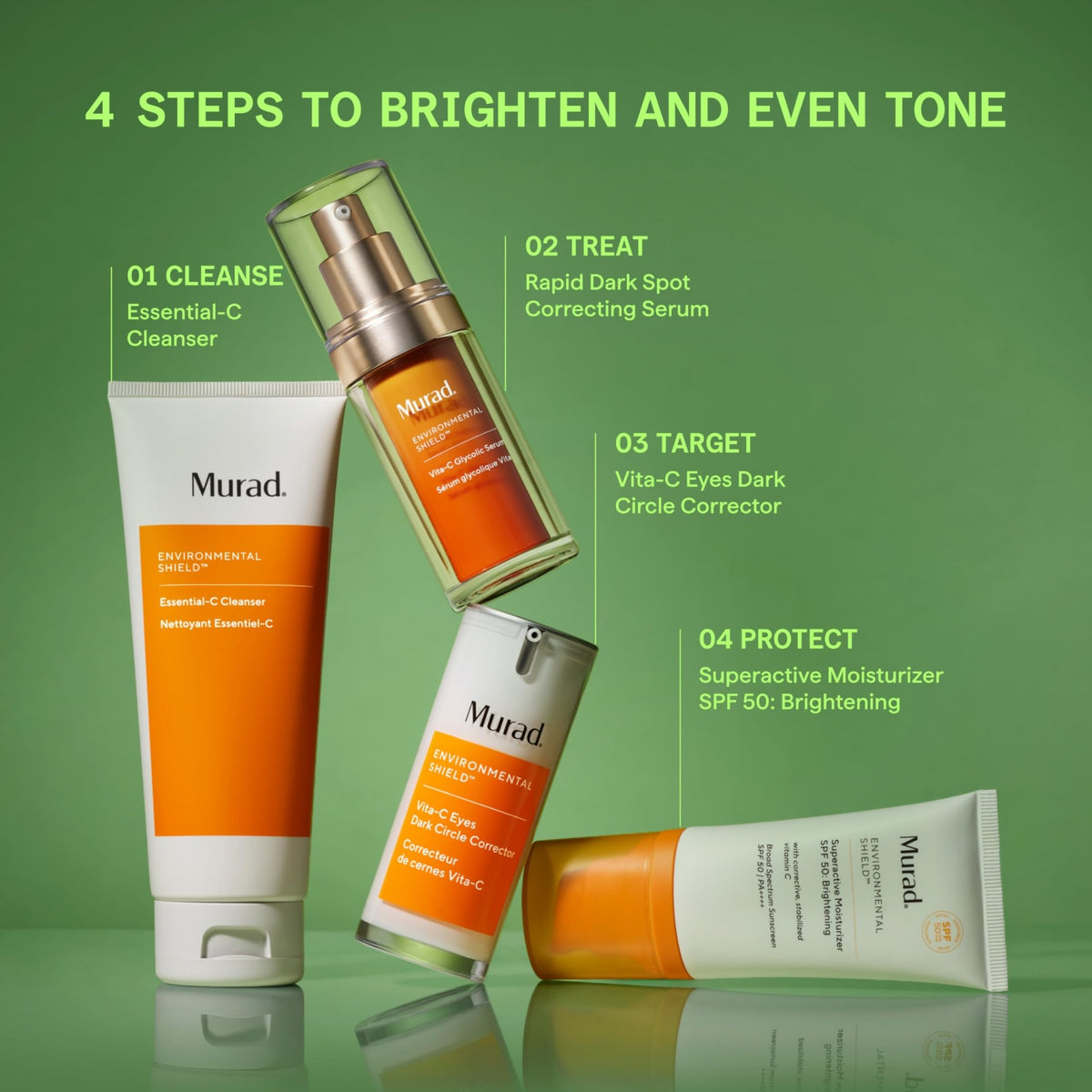 Murad Vita-C Glycolic Serum - Advanced Brightening Vitamin C and Glycolic Acid Face Serum for Improved Skin Tone and Texture - Gold-Stabilized Vitamin C - FENGGESTORE20