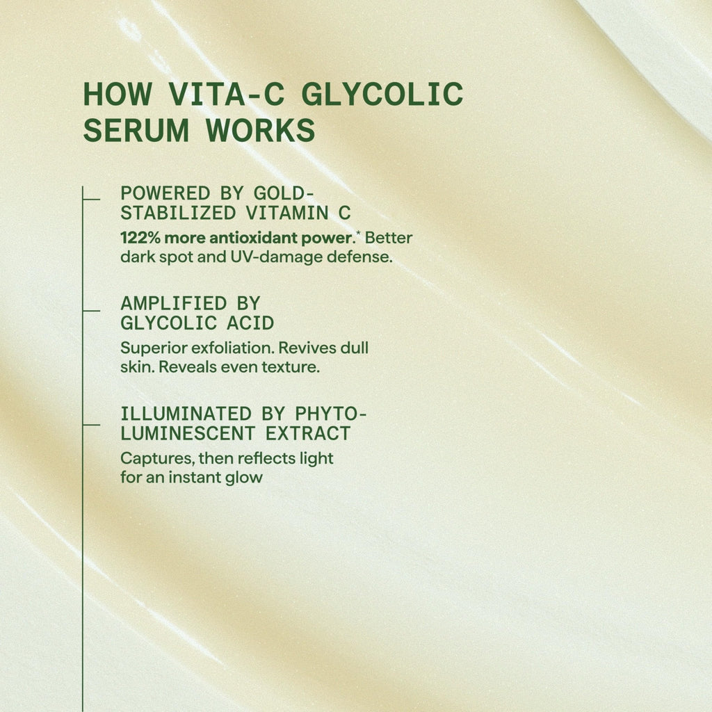 Murad Vita-C Glycolic Serum - Advanced Brightening Vitamin C and Glycolic Acid Face Serum for Improved Skin Tone and Texture - Gold-Stabilized Vitamin C - FENGGESTORE20
