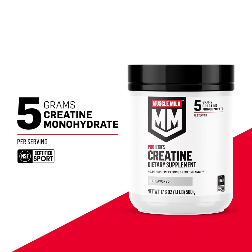 Muscle Milk Pro Series Creatine Powder Supplement, Unflavored, 1.1 Pound, 100 Servings, 5g Creatine Monohydrate - FENGGESTORE20