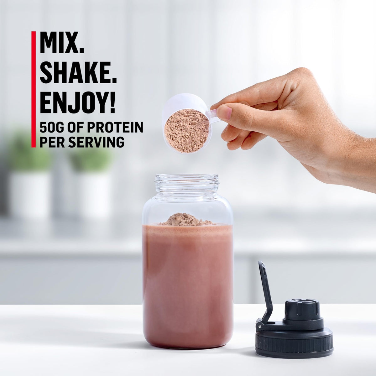 Muscle Milk Pro Series Protein Powder Supplement,Knockout Chocolate,2 Pound,11 Servings,50g Protein,3g Sugar,20 Vitamins & Minerals,NSF Certified for Sport,Workout Recovery,Packaging May Vary - FENGGESTORE20