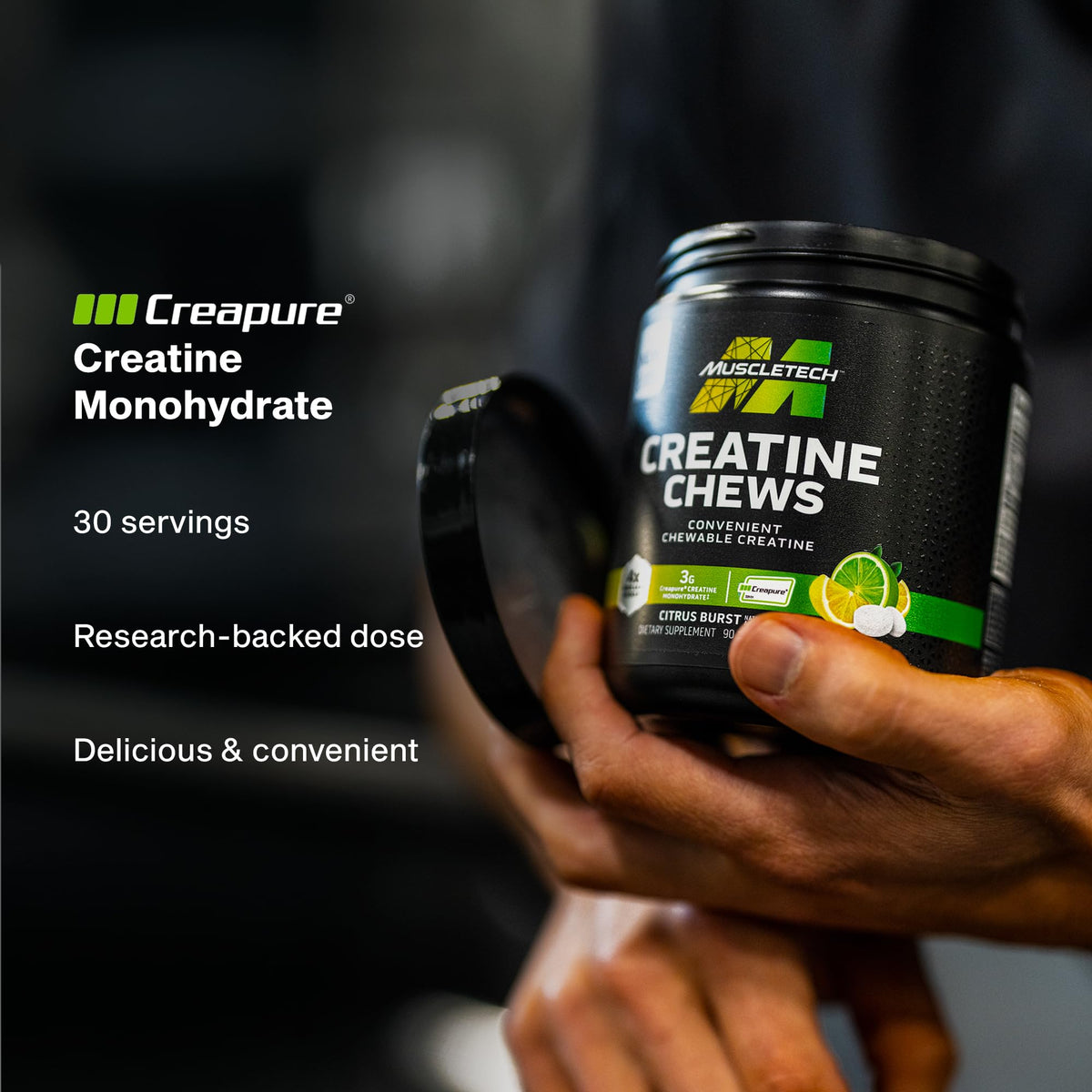 MuscleTech | Creatine Chews | Creapure Monohydrate Supplement for Muscle Recovery, Muscle Builder & Energy Boost | Pre Workout Supplement for Men & Women - FENGGESTORE20