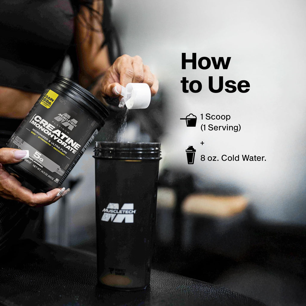 MuscleTech Creatine Monohydrate Powder, Platinum Pure - Unflavored Micronized Creatine for Men & Women - Workout Supplements for Performance, Muscle Recovery & Builder - FENGGESTORE20