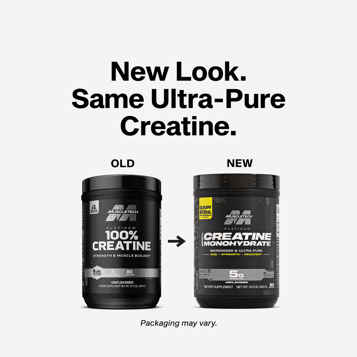 MuscleTech Creatine Monohydrate Powder, Platinum Pure - Unflavored Micronized Creatine for Men & Women - Workout Supplements for Performance, Muscle Recovery & Builder - FENGGESTORE20
