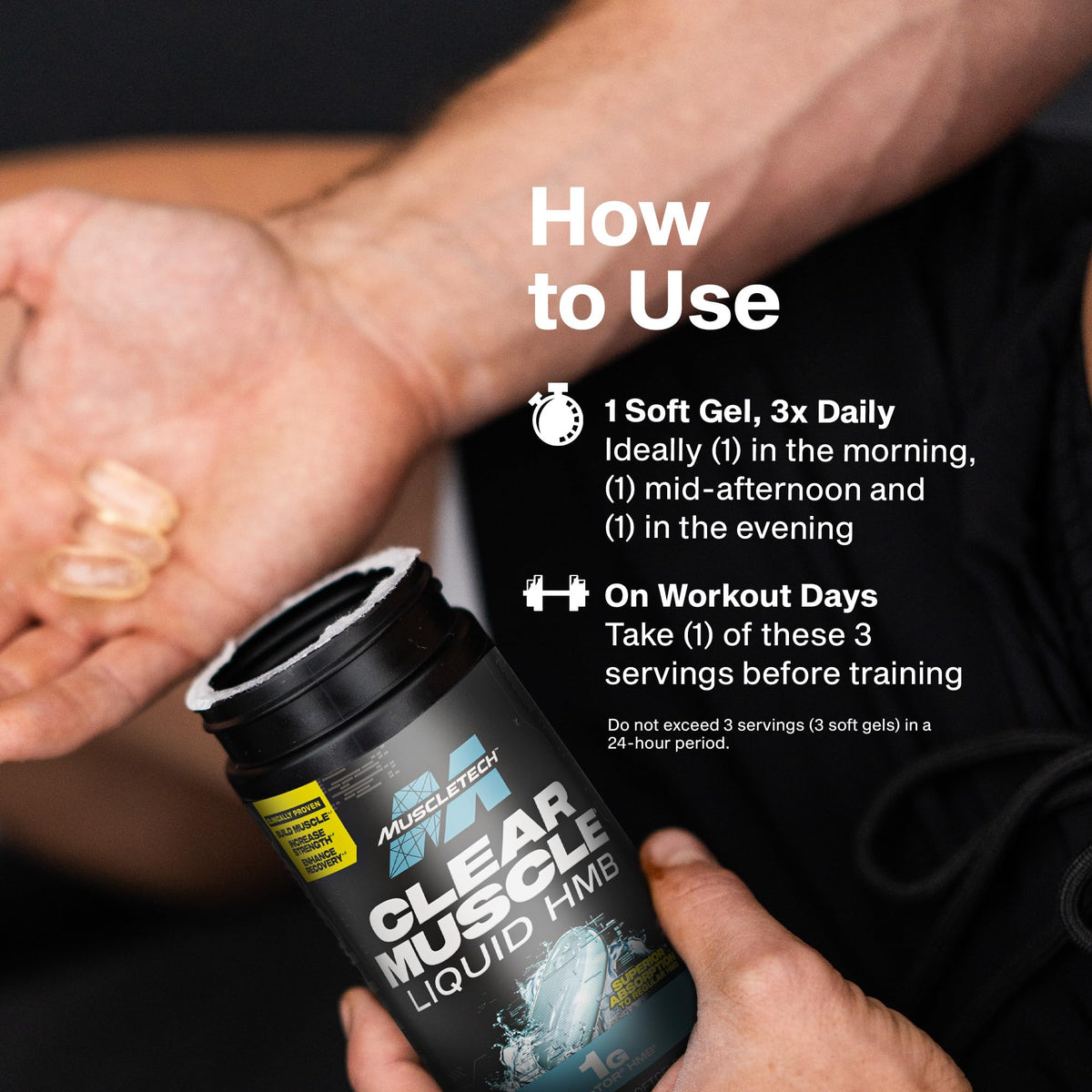 Muscletech HMB Supplements 1000mg, Clear Muscle (42 Liquid Softgels) - Highest Grade HMB for Lean Muscle & Recovery-HMB Free Acid Muscle Supplement-Help Decrease - FENGGESTORE20