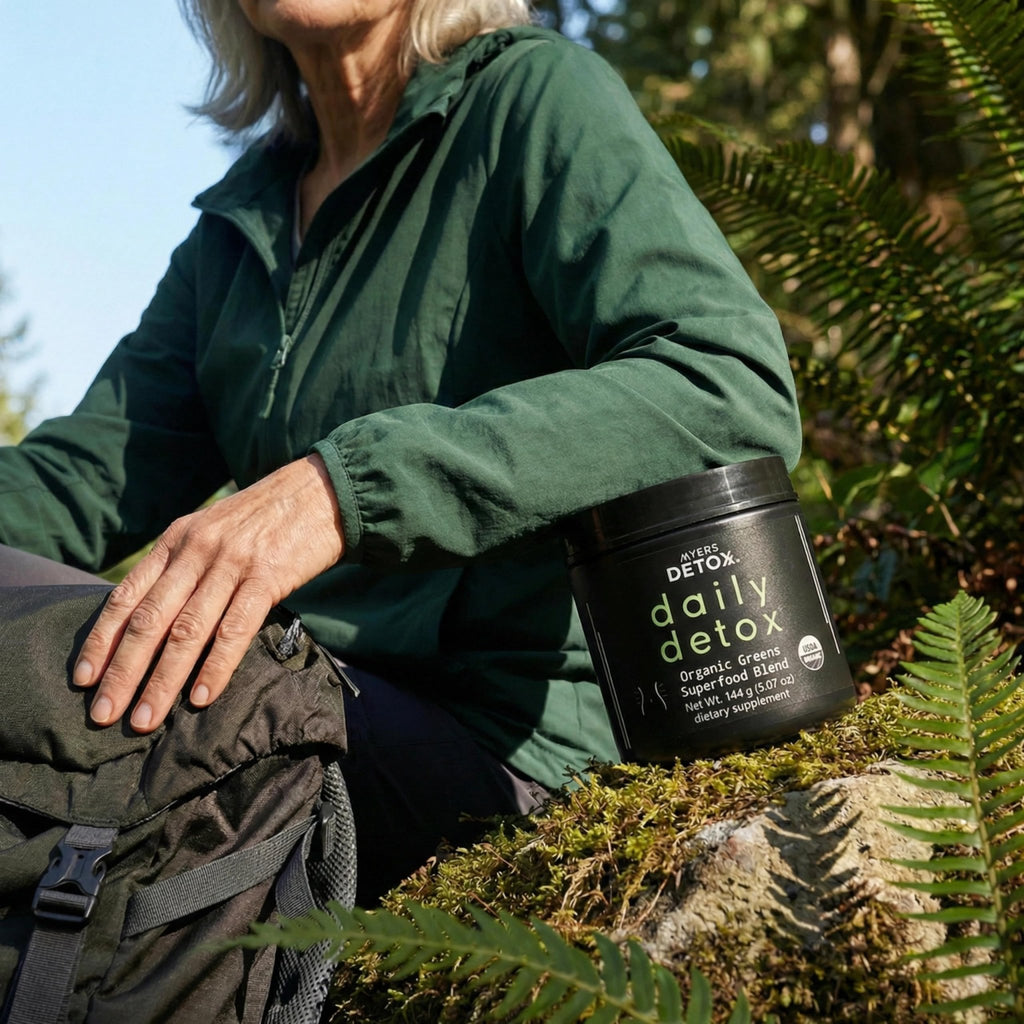 Myers Detox Daily Detox Greens Powder, Organic Superfood Supplement for Detox, Gut Health, Energy, Immune Support, Overall Wellness, Gluten Free Multivitamin Drink Mix, - FENGGESTORE20