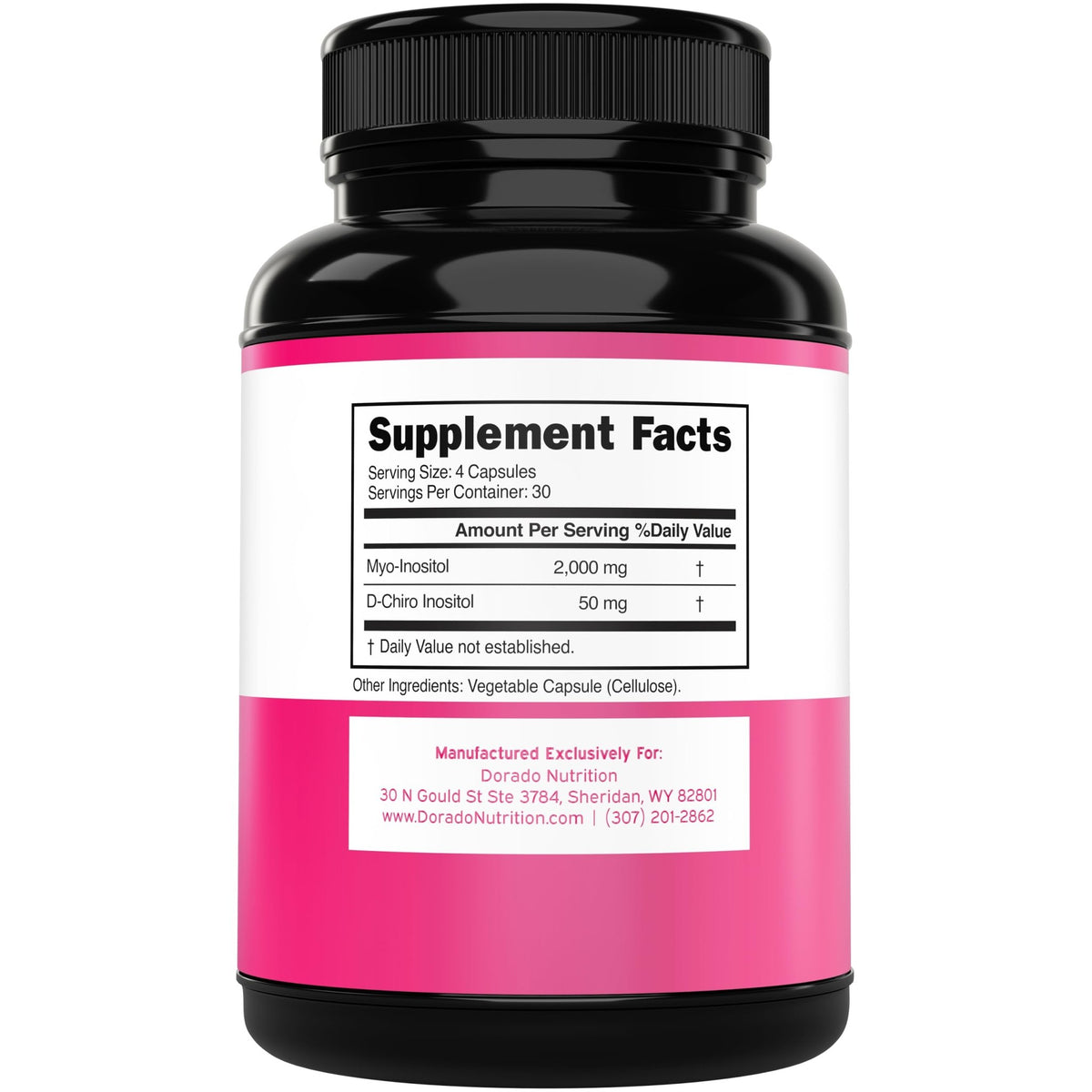 Myo-Inositol & D-Chiro Inositol Supplement For Women (120 Capsules, 2050mg Per Serving Ideal 40:1 Ratio Myo Inositol) Hormone Balance for Women - Third Party Tested - FENGGESTORE20