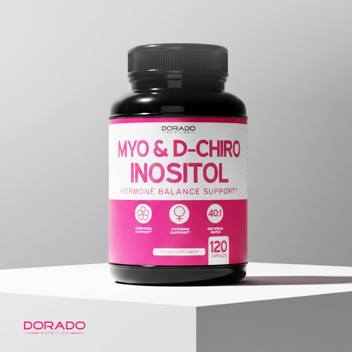 Myo-Inositol & D-Chiro Inositol Supplement For Women (120 Capsules, 2050mg Per Serving Ideal 40:1 Ratio Myo Inositol) Hormone Balance for Women - Third Party Tested - FENGGESTORE20