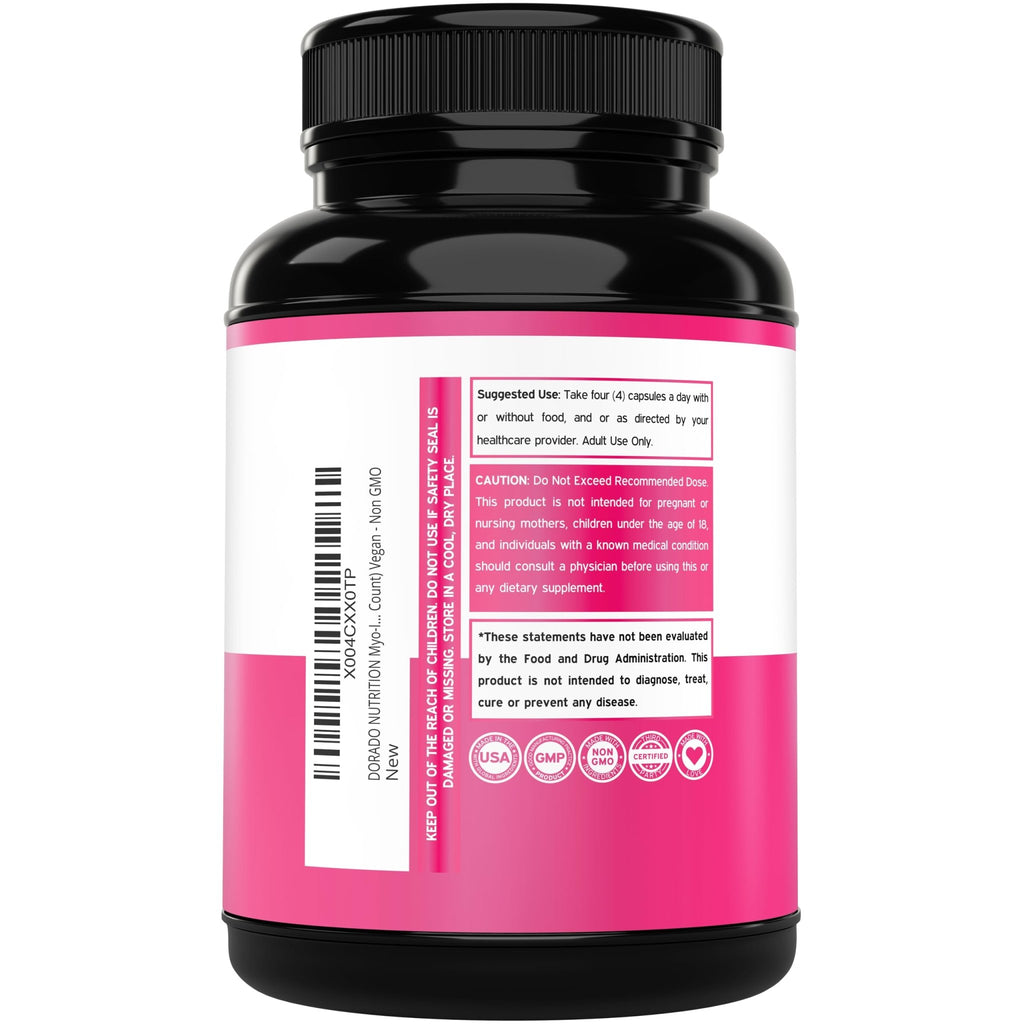Myo-Inositol & D-Chiro Inositol Supplement For Women (120 Capsules, 2050mg Per Serving Ideal 40:1 Ratio Myo Inositol) Hormone Balance for Women - Third Party Tested - FENGGESTORE20