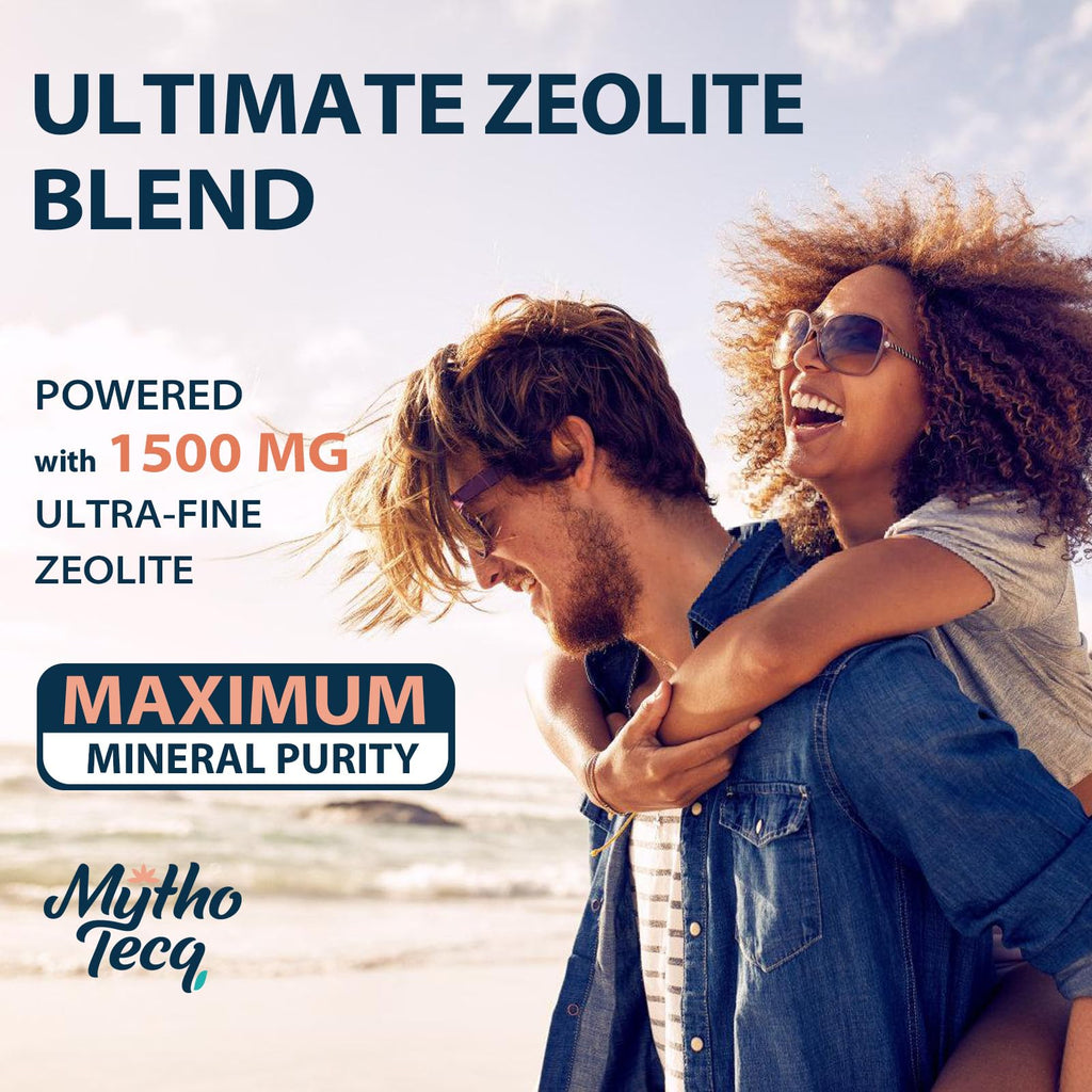MythoTecq 2300 MG Zeolite Detox Capsules - Activated Charcoal & Bentonite Clay, Highly Absorbable Full Body, Liver & Gut Cleanse - FENGGESTORE20