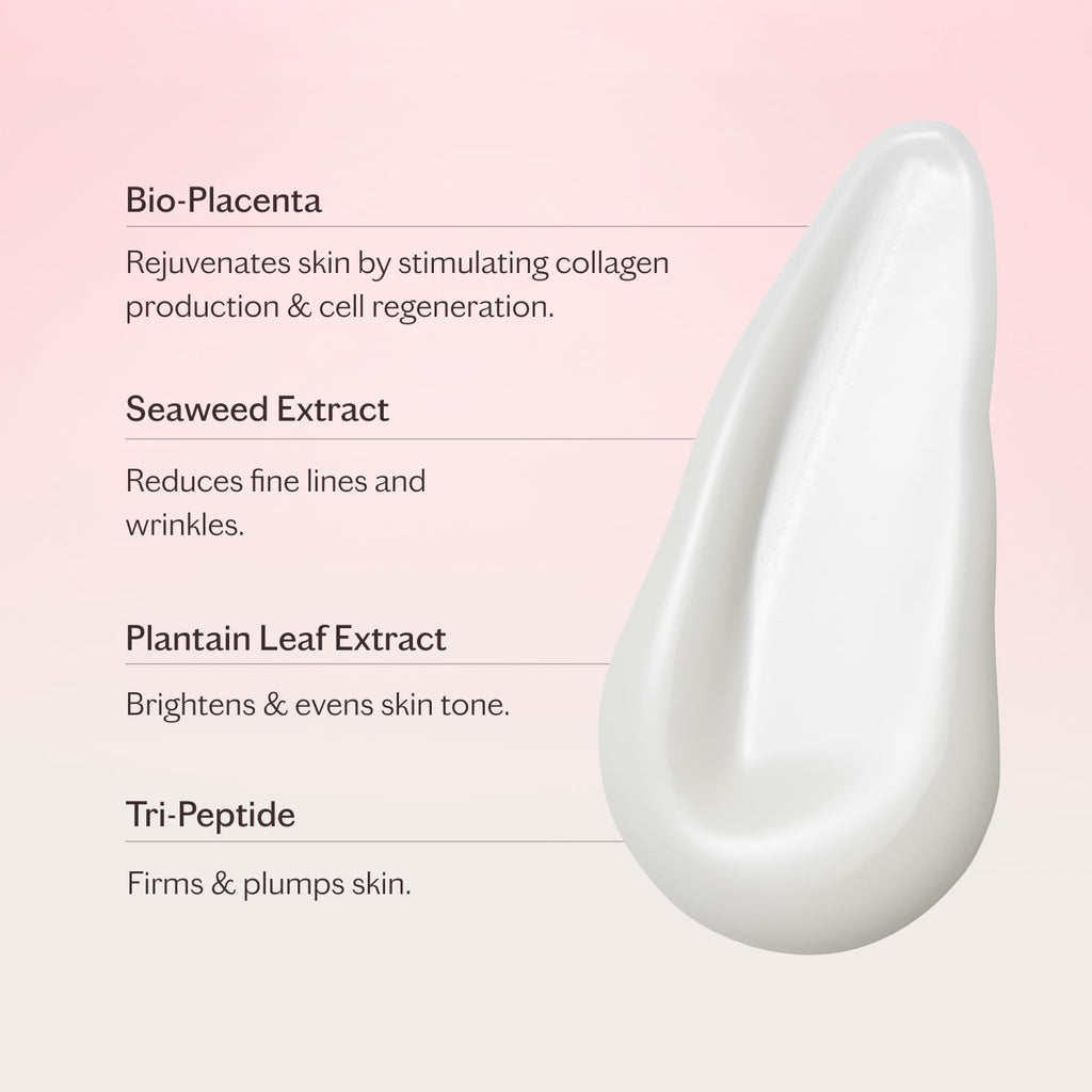 MZ SKIN Reviving Bio-Placenta & Stem Cell Serum, Night Treatment for Powerful Rejuvenation, With Peptides, Squalane & Hyaluronic Acid, Perfect For Anti-Aging, Wrinkles & Fine Lines, 1.01 fl oz - FENGGESTORE20