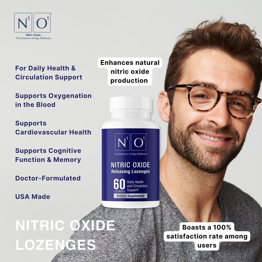 N1O1 Nitric Oxide Lozenges - 60 Count - Nitric Oxide Supplement for Heart Health, Circulation, Energy, Blood Flow, Oxygenation, Healthy Blood Pressure - FENGGESTORE20