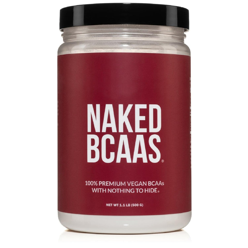 NAKED BCAAs Amino Acids Powder, Only 1 Ingredient, Pure 2:1:1 Formula, Vegan Unflavored Branched Chain Amino Acids, Instantized All Natural BCAA Supplement - 500 Grams, 100 Servings - FENGGESTORE20