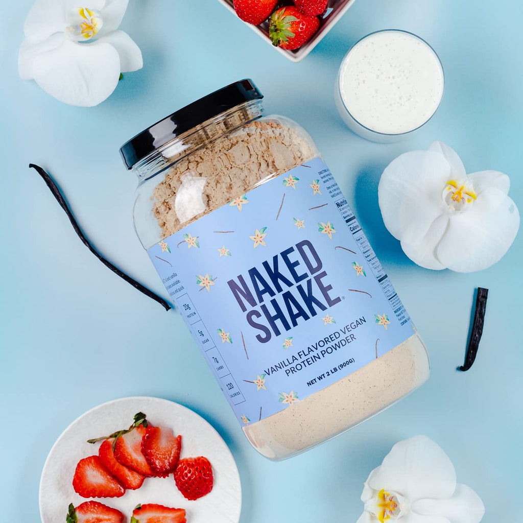 NAKED Shake - Vanilla Protein Powder - Plant Based Protein Shake with Mct Oil, NSF Certified, Gluten-Free, Soy-Free, No Gmos Or Artificial Sweeteners - 30 Servings - FENGGESTORE20