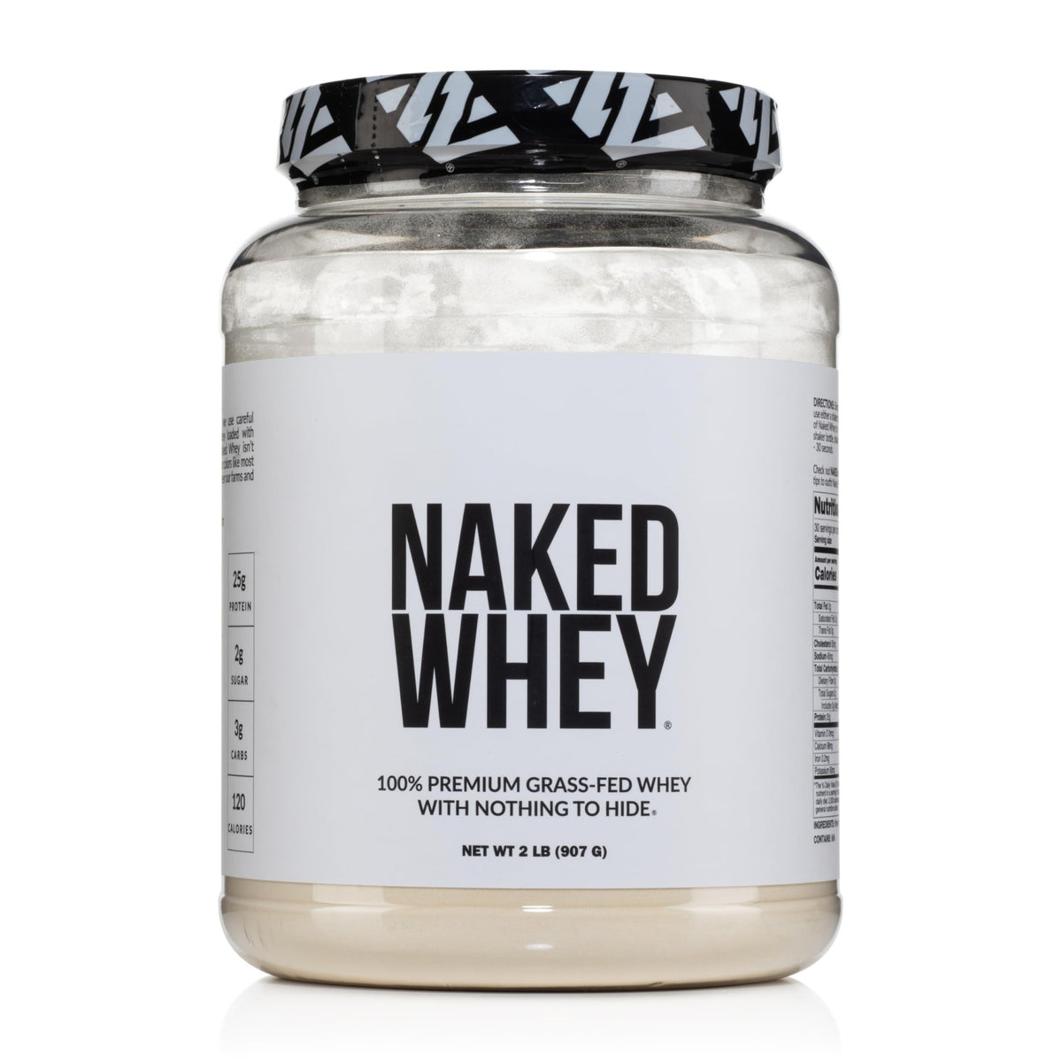 NAKED Whey 2LB 100% Grass Fed Whey Protein Powder - Only 1 Ingredient, Unflavored Whey Protein, NSF Certified, Undenatured, Gluten Free, - FENGGESTORE20