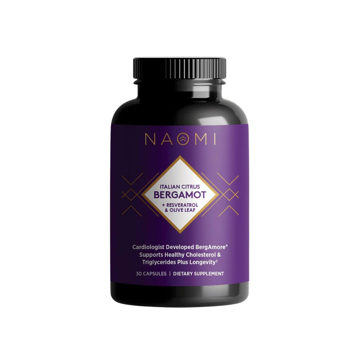 NAOMI Italian Citrus Bergamot 500mg + Resveratrol, Award-Winning Cardiologist Dvlpd, Supports Normal Cholesterol & Healthy Cellular Function, 7 Key Polyphenols - FENGGESTORE20