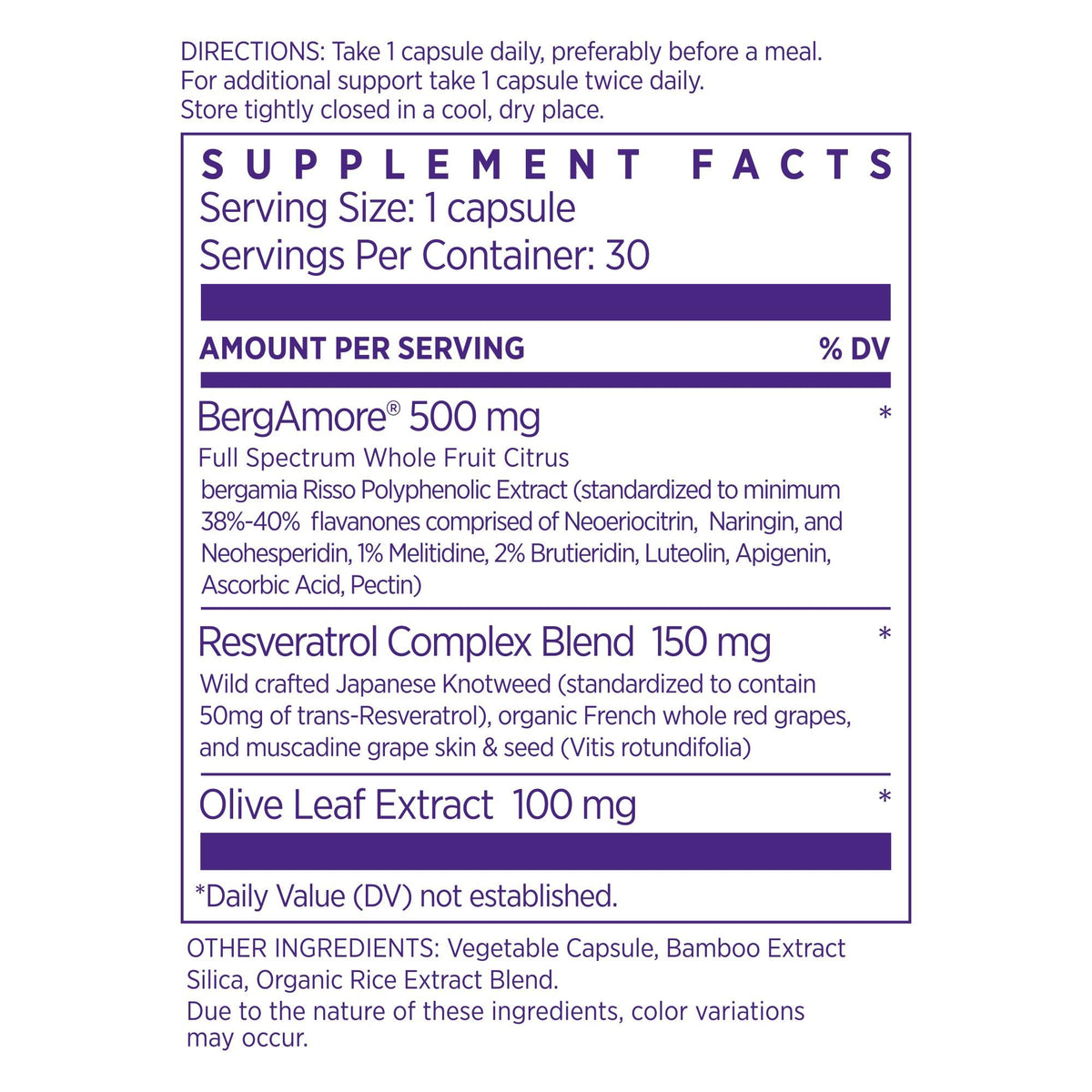 NAOMI Italian Citrus Bergamot 500mg + Resveratrol, Award-Winning Cardiologist Dvlpd, Supports Normal Cholesterol & Healthy Cellular Function, 7 Key Polyphenols - FENGGESTORE20