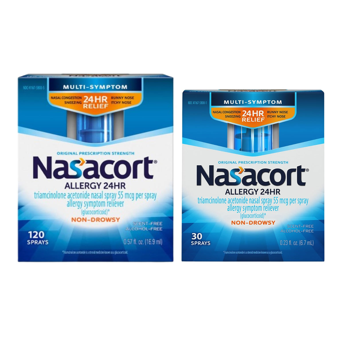 Nasacort 24HR Allergy Nasal Spray for Adults, Non-drowsy & Alcohol Free, 150 Spray Pack - FENGGESTORE20