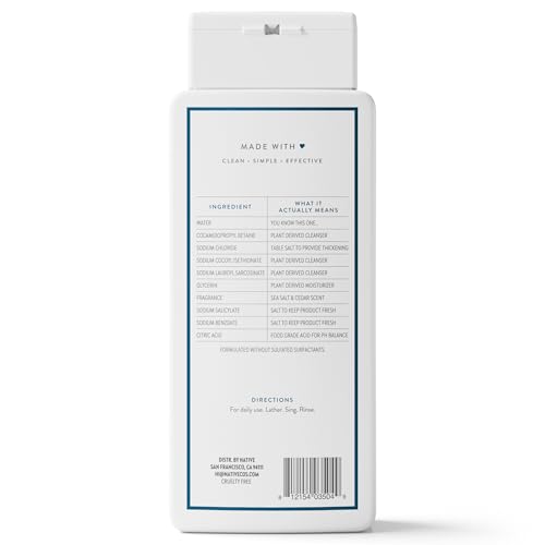 Native Body Wash Contains Naturally Derived Ingredients | For Women & Men, Sulfate, Paraben, & Dye Free Leaving Skin Soft and Hydrated | Sea Salt & Cedar 18 oz - FENGGESTORE20