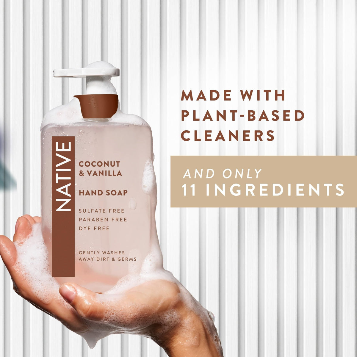 Native Liquid Hand Soap, Coconut & Vanilla Scent, Non-Drying Formula for Soft, Smooth Hands - FENGGESTORE20