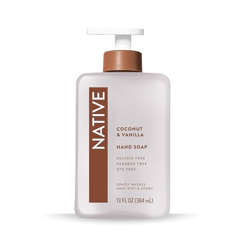 Native Liquid Hand Soap, Coconut & Vanilla Scent, Non-Drying Formula for Soft, Smooth Hands - FENGGESTORE20