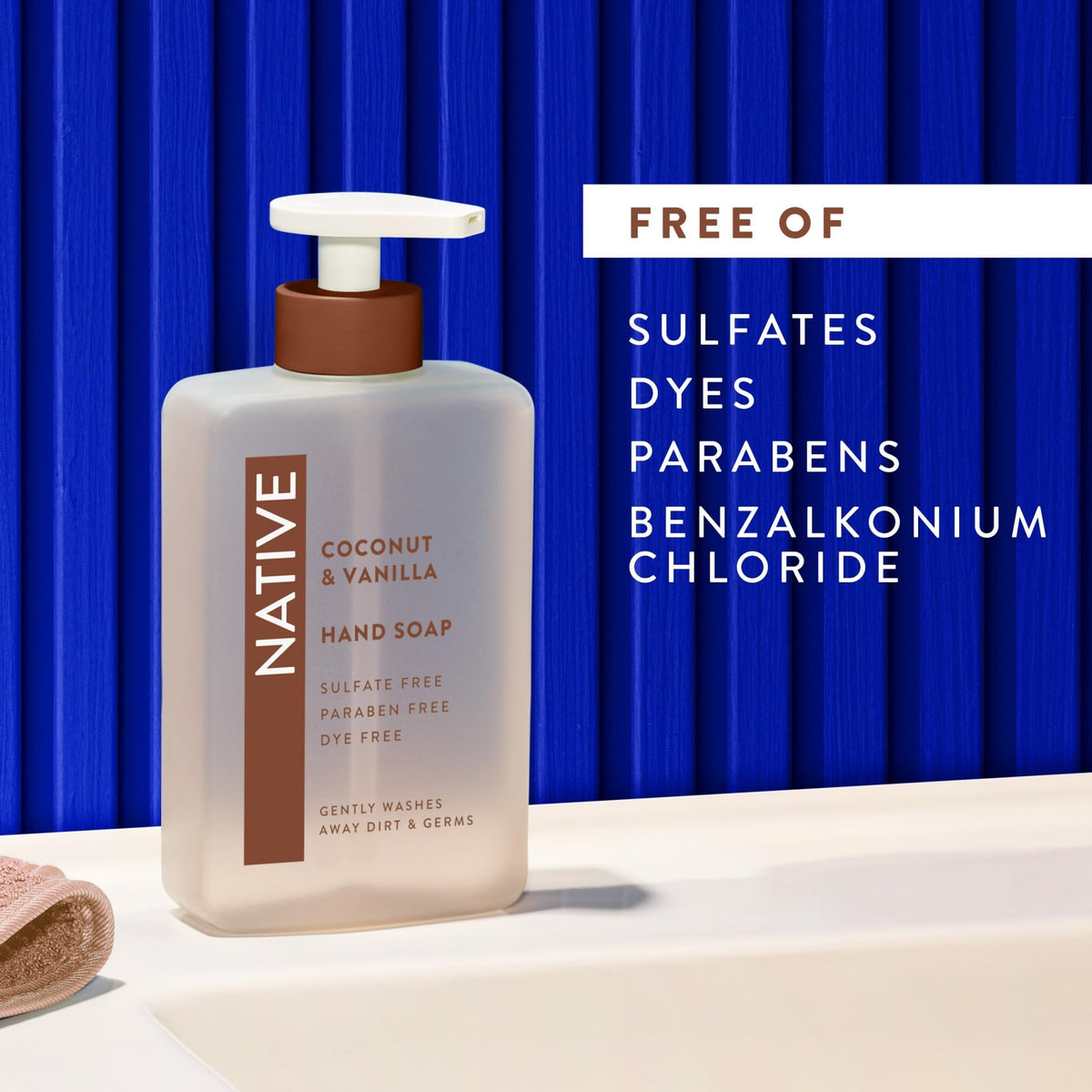 Native Liquid Hand Soap, Coconut & Vanilla Scent, Non-Drying Formula for Soft, Smooth Hands - FENGGESTORE20
