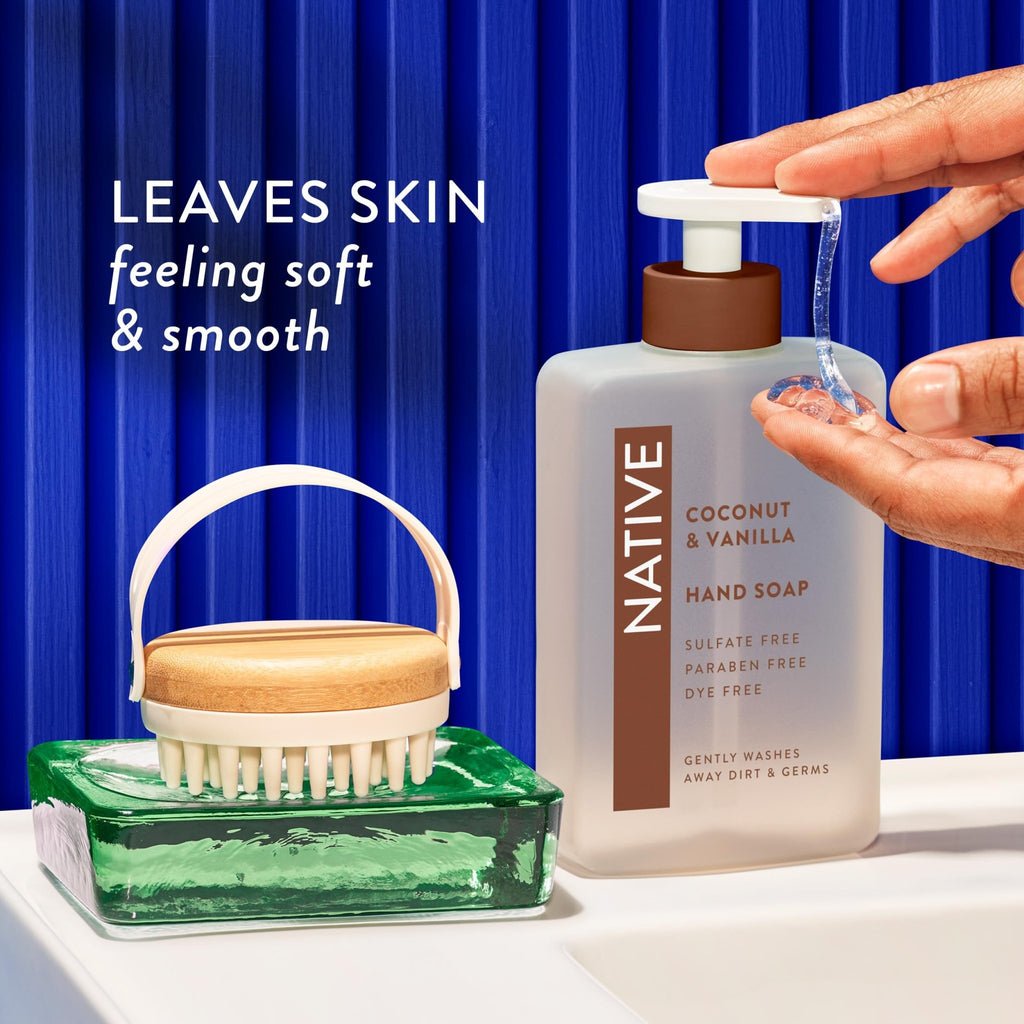 Native Liquid Hand Soap, Coconut & Vanilla Scent, Non-Drying Formula for Soft, Smooth Hands - FENGGESTORE20