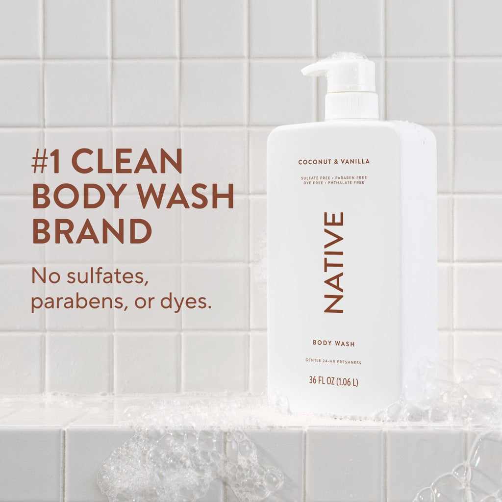 Native Sulfate Free Body Wash Contains Naturally Derived Ingredients | for Women & Men - FENGGESTORE20