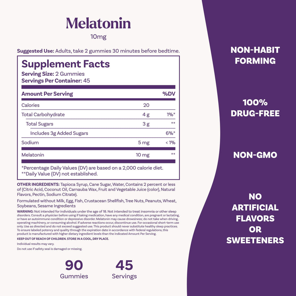Natrol 10 mg Melatonin Gummies, Sleep Support for Adults, Melatonin Supplements for Sleeping, 90 Strawberry-Flavored Gummies, 45 Day Supply - FENGGESTORE20