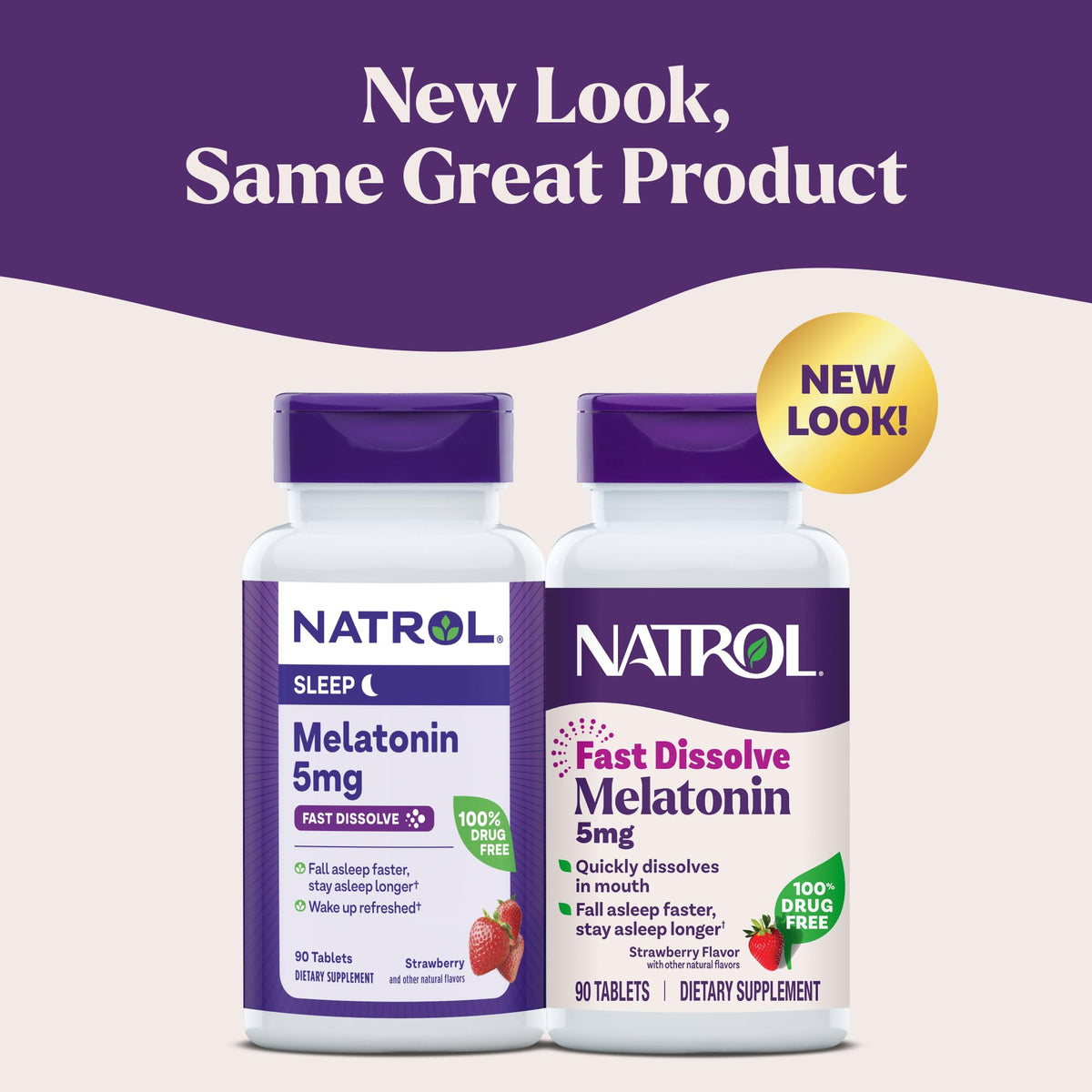 Natrol 5mg Fast Dissolve Tablets Melatonin Strawberry Flavor - FENGGESTORE20