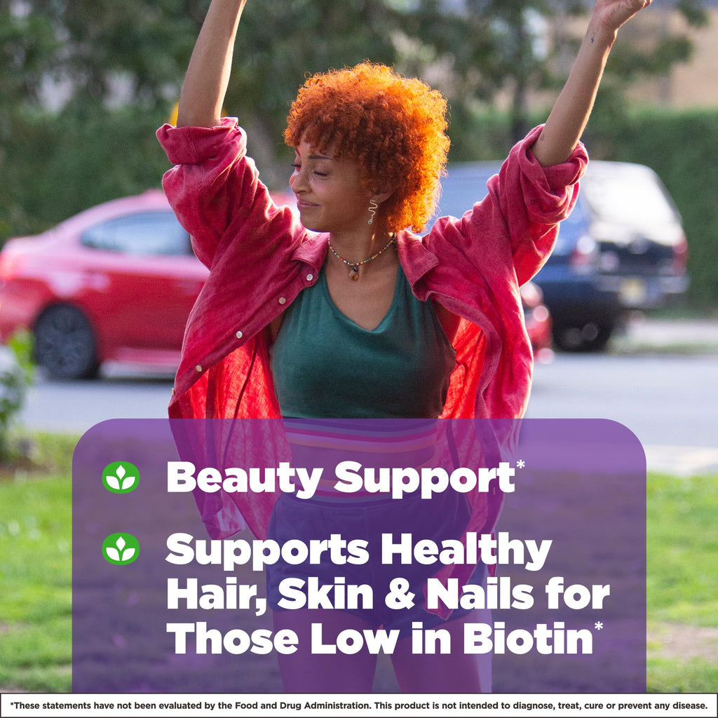 Natrol Biotin 10000mcg, 4X Faster Dissolve Supplement for Healthy Hair, Skin and Nails for Those Low in Biotin, Plus Energy Metabolism Support - FENGGESTORE20