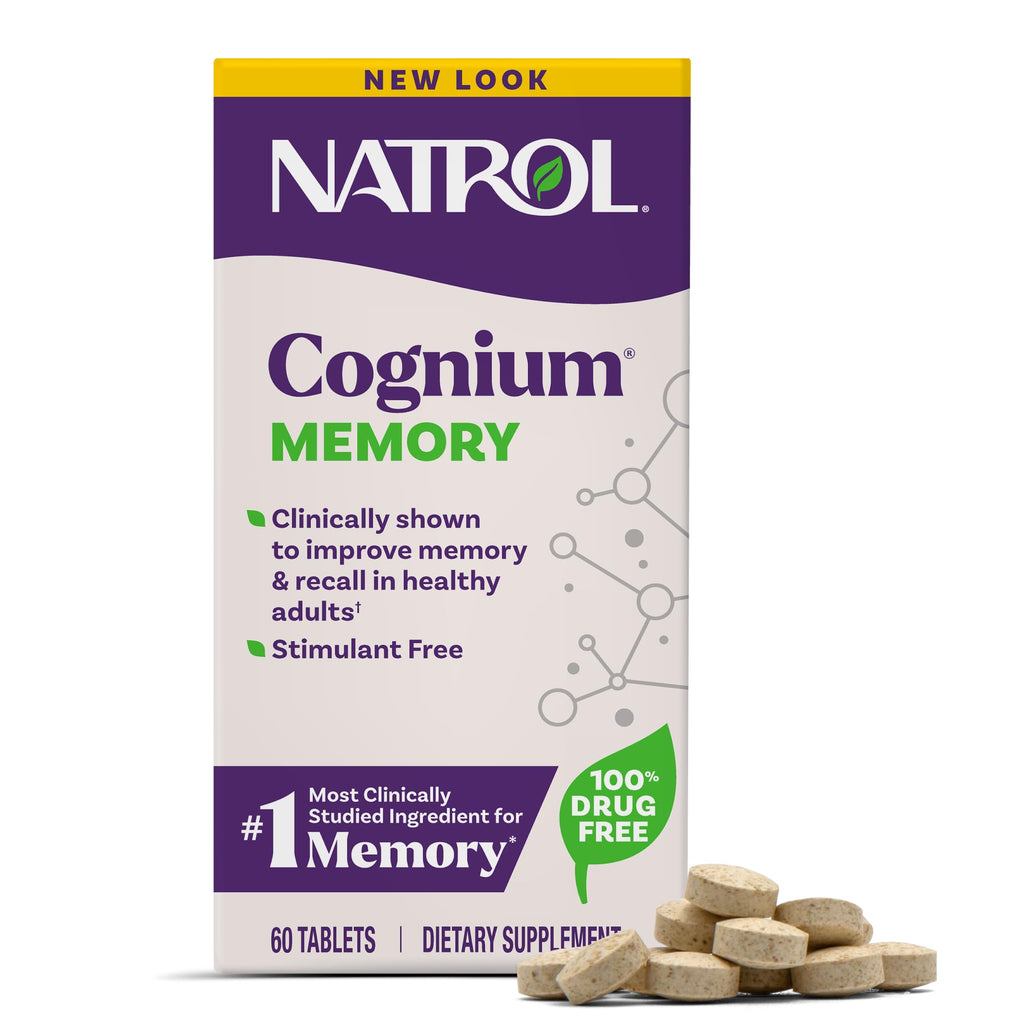 Natrol Cognium Memory, Brain Health Supplements for Adults, Brain Memory Supplements, Enhances Mental Agility in Healthy Adults, - FENGGESTORE20
