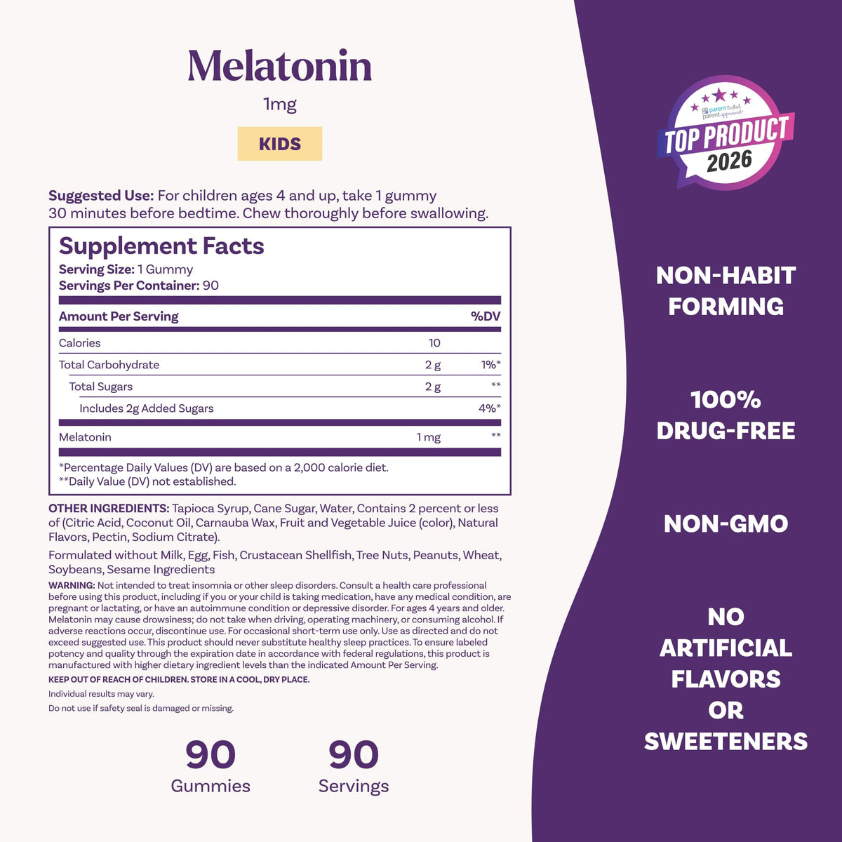 Natrol Kids Melatonin 1mg, for Restful Sleep, 90 Raspberry-Flavored Gummies - FENGGESTORE20