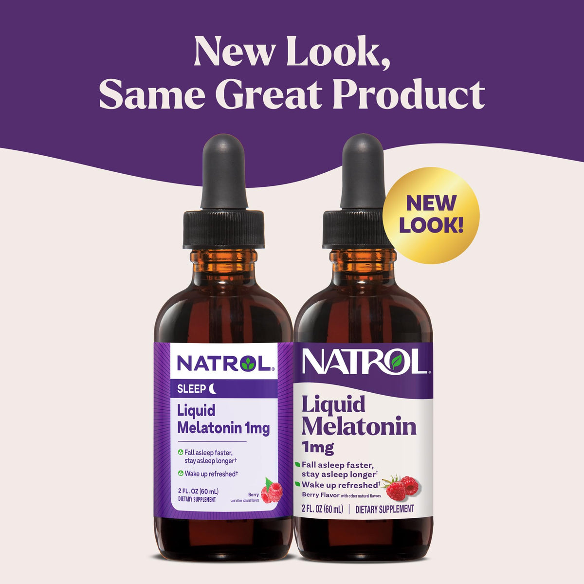 Natrol Liquid Melatonin 1 mg, Adult Melatonin Supplement to Fall Asleep Faster and Stay Asleep Longer, Wake Up Refreshed, - FENGGESTORE20