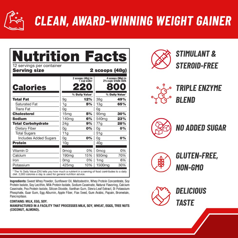 Naturade Weight Gain Nutrition Drink Mix for Healthy Weight Support, Balanced Calories with Protein, Vitamins & Minerals, Vanilla - 20.3 oz - FENGGESTORE20