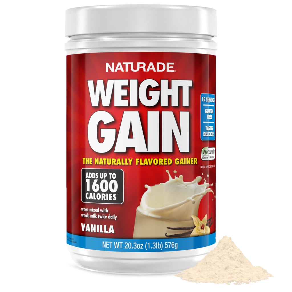 Naturade Weight Gain Nutrition Drink Mix for Healthy Weight Support, Balanced Calories with Protein, Vitamins & Minerals, Vanilla - 20.3 oz - FENGGESTORE20