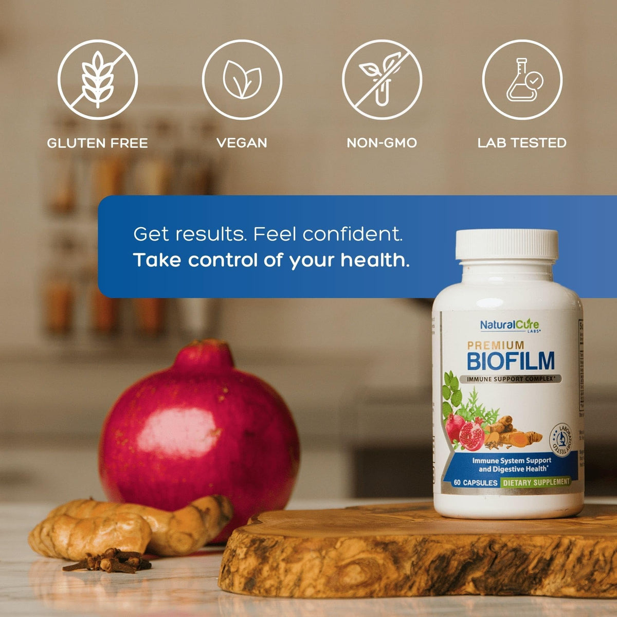 Natural Cure Labs Biofilm Complex – Premium Botanicals & Herbs | Digestive & Immune Wellness Support | Vegan, Non-GMO, Gluten-Free | Supports Gut Balance & Probiotic Activity - FENGGESTORE20