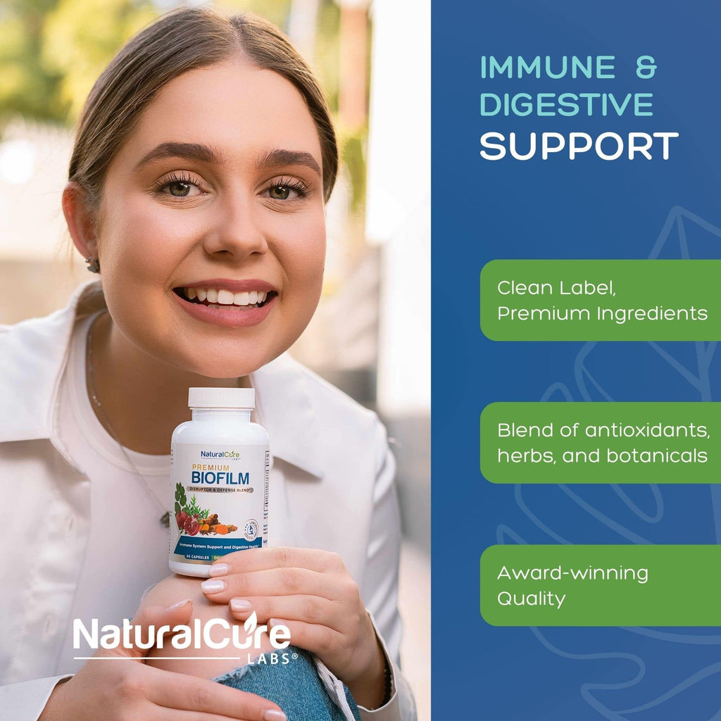 Natural Cure Labs Biofilm Complex – Premium Botanicals & Herbs | Digestive & Immune Wellness Support | Vegan, Non-GMO, Gluten-Free | Supports Gut Balance & Probiotic Activity - FENGGESTORE20