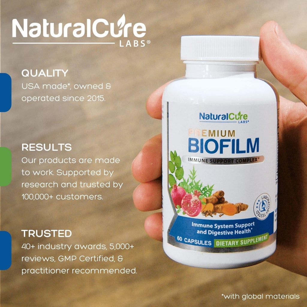 Natural Cure Labs Biofilm Complex – Premium Botanicals & Herbs | Digestive & Immune Wellness Support | Vegan, Non-GMO, Gluten-Free | Supports Gut Balance & Probiotic Activity - FENGGESTORE20
