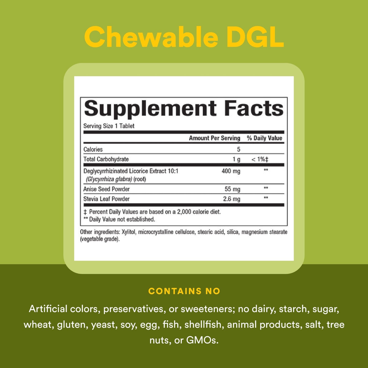 Natural Factors DGL Chewable - Digestive Support Supplement with Licorice Root Extract - Chewable Tablets Support Stomach Lining & Health - Non-GMO & Gluten-Free - FENGGESTORE20