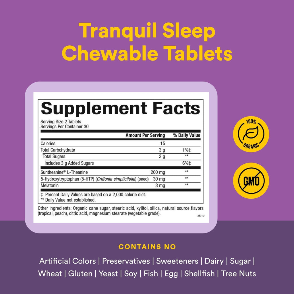 Natural Factors Stress-Relax Tranquil Sleep Tablet, 120 Count - FENGGESTORE20