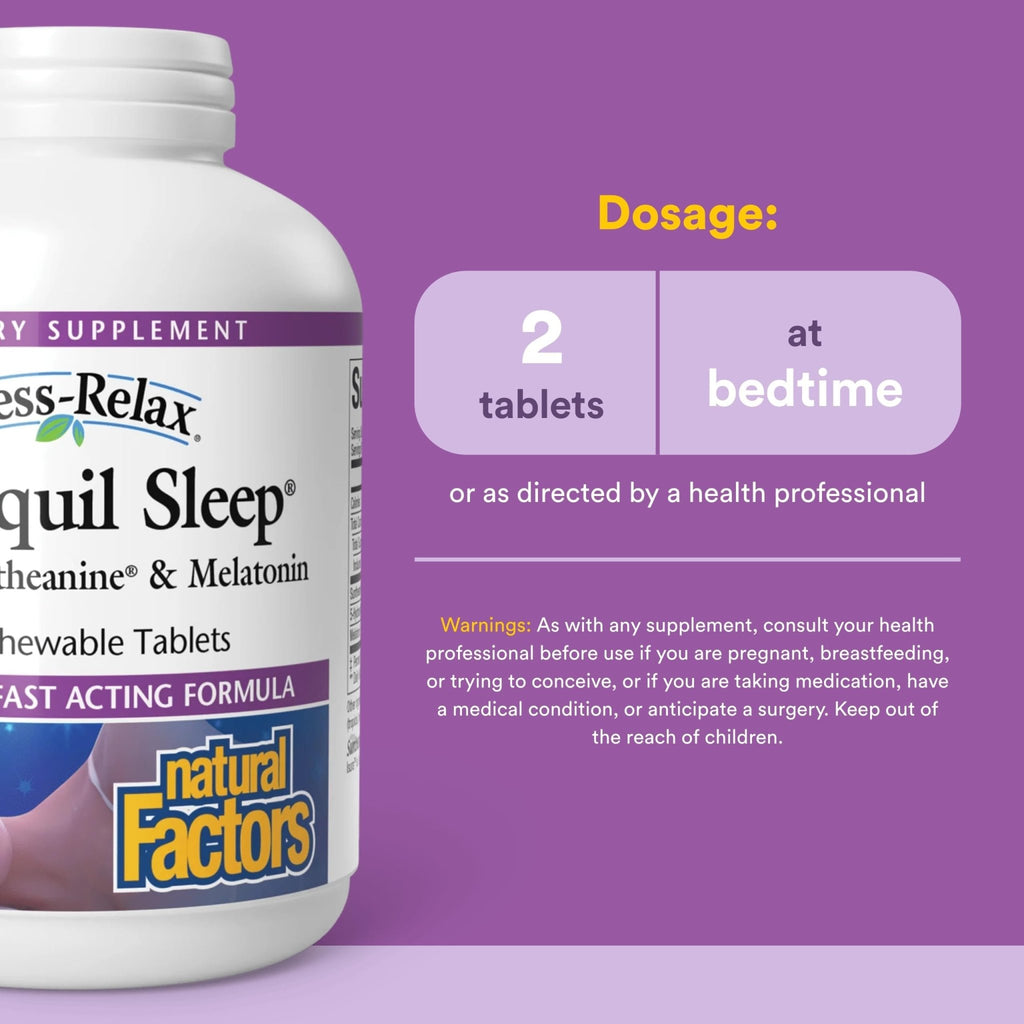 Natural Factors Stress-Relax Tranquil Sleep Tablet, 120 Count - FENGGESTORE20