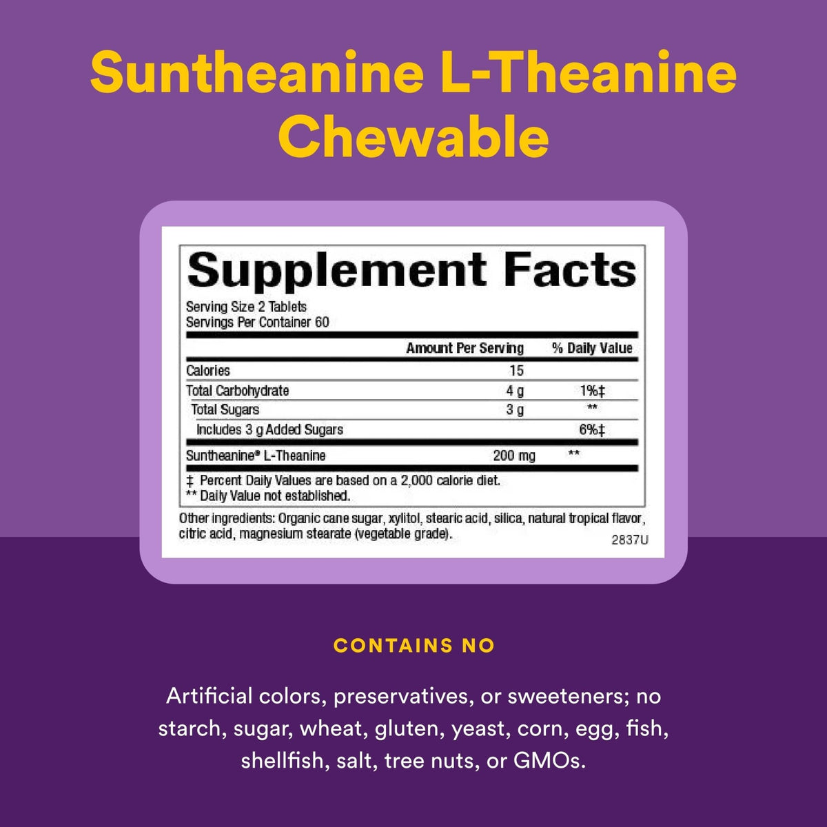 Natural Factors Suntheanine L-Theanine 100 mg - Health Supplement for Calm Outlook - L-Theanine Supplement Supports Relaxing Sleep & Aids Against Drowsiness - FENGGESTORE20
