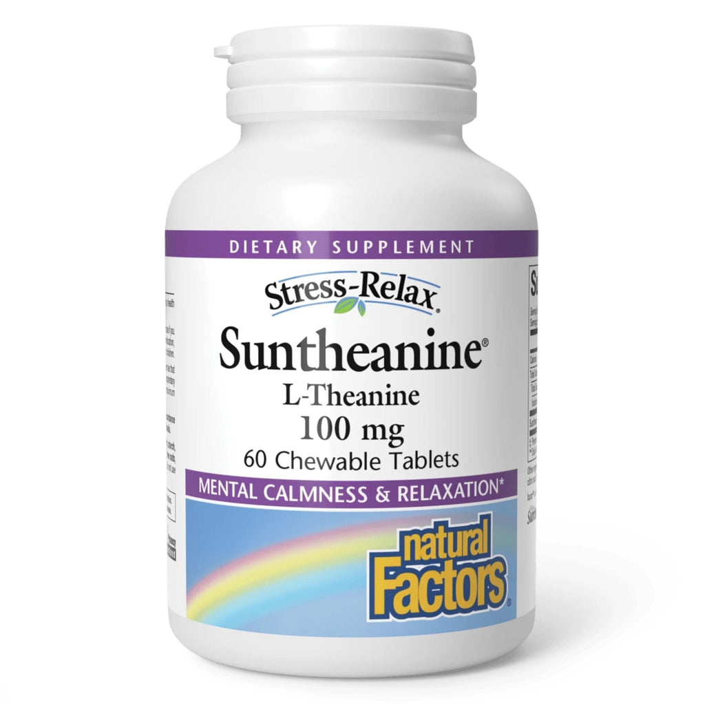 Natural Factors Suntheanine L-Theanine 100 mg - Health Supplement for Calm Outlook - L-Theanine Supplement Supports Relaxing Sleep & Aids Against Drowsiness - FENGGESTORE20