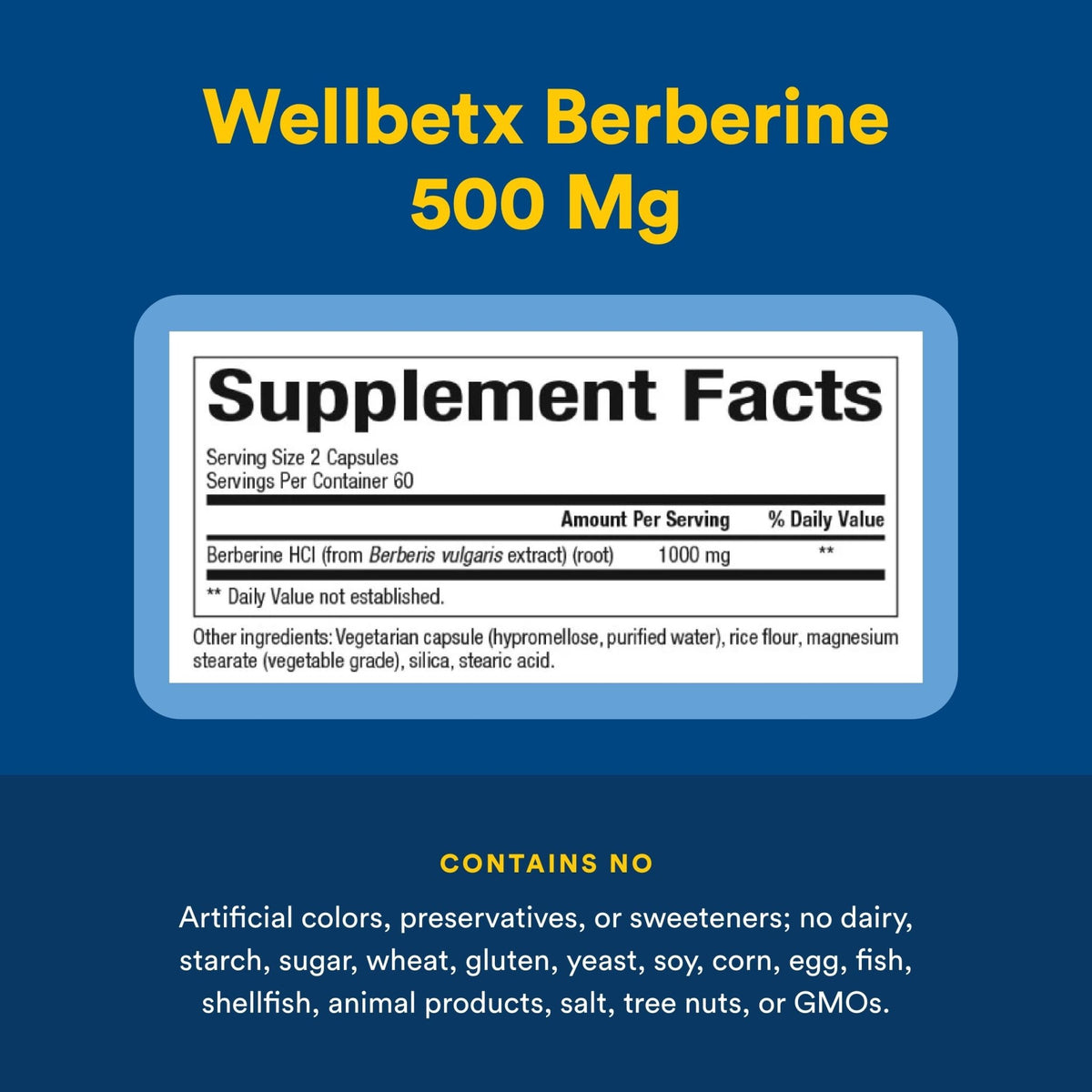 Natural Factors WellBetX Berberine - Daily Supplement Supports Metabolic Health - Formula Supports Healthy Heart - Gluten-Free & Vegan - FENGGESTORE20