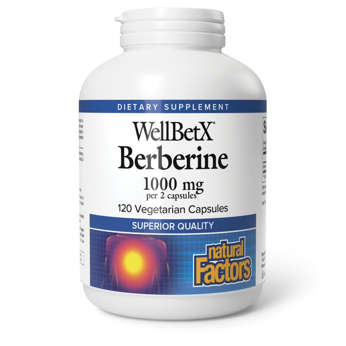 Natural Factors WellBetX Berberine - Daily Supplement Supports Metabolic Health - Formula Supports Healthy Heart - Gluten-Free & Vegan - FENGGESTORE20