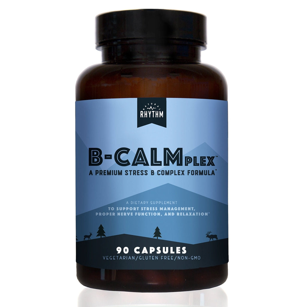 Natural Rhythm B-CALMplex B-Complex Vitamin Supplement, Comprehensive B Vitamin Blend with Methylfolate & B12, 3 Month Supply, 90 Capsules - FENGGESTORE20