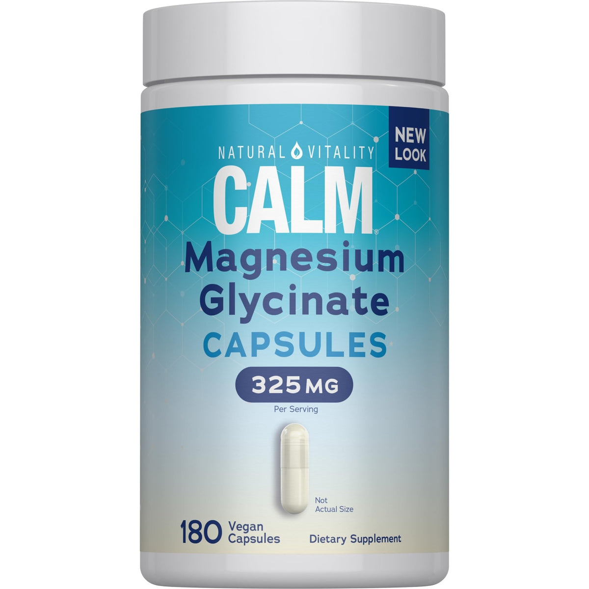 Natural Vitality Calm, Magnesium Glycinate Supports Bone, Muscle, Heart, & Nerve Health, Non-GMO, Vegan, Gluten Free 180ct - FENGGESTORE20