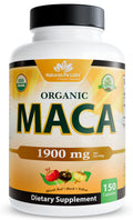 NaturaLife Labs Organic Maca Root – Black, Red & Yellow – 1900 mg per Serving – 150 Capsules – Gelatinized Peruvian Maca - FENGGESTORE20